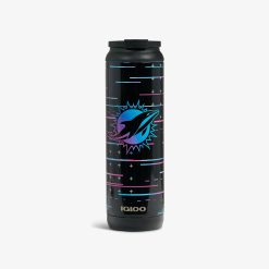Igloo Durable NFL Neon Miami Dolphins 20 Oz Flip n Sip Tumbler