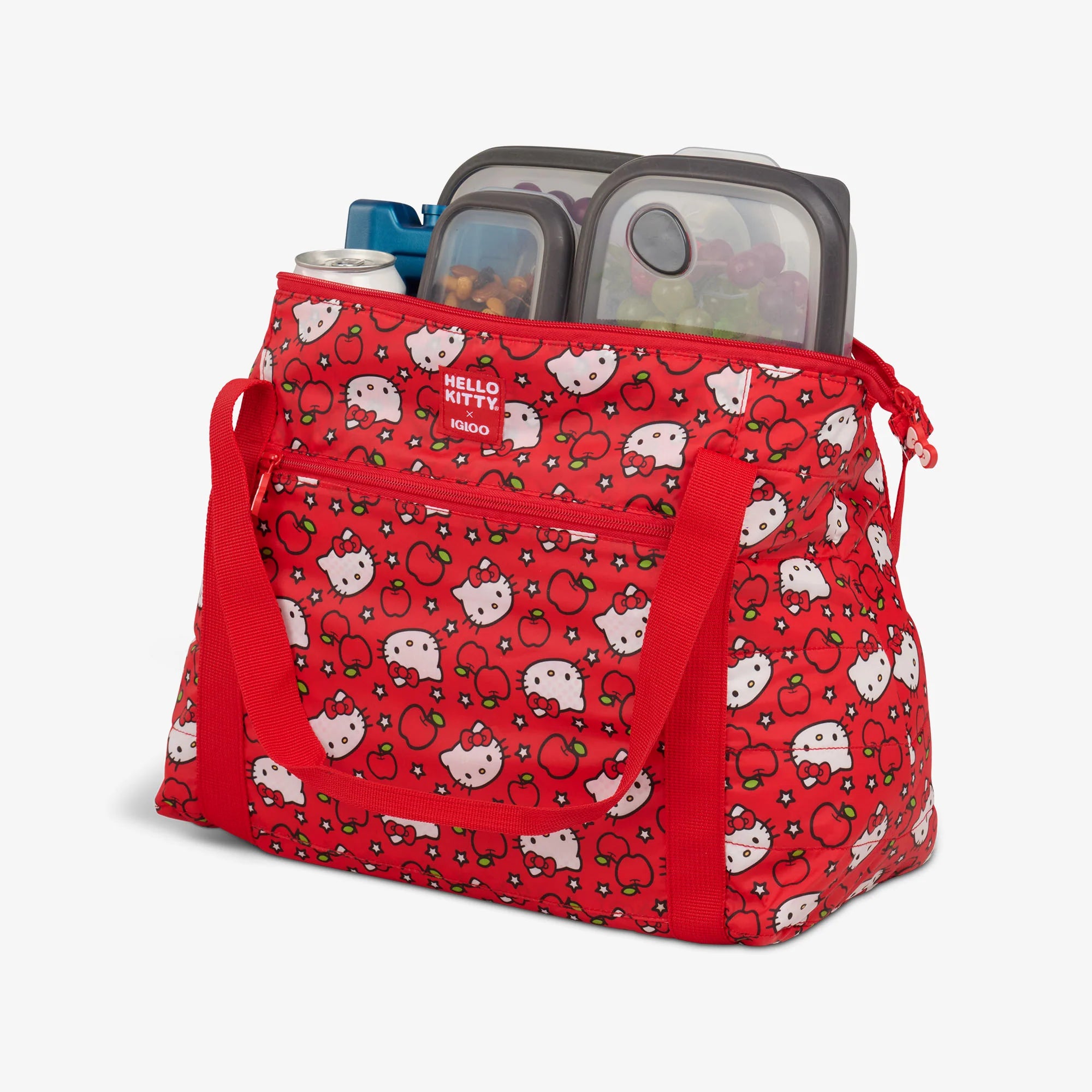 Igloo Durable Hello Kitty Red Apples Packable Puffer 20-Can Cooler Bag - Image 4